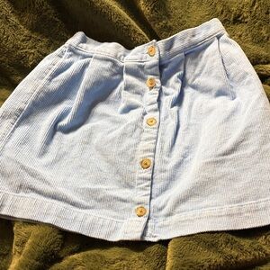 H&M Sky Blue Button-Down Mini Skirt